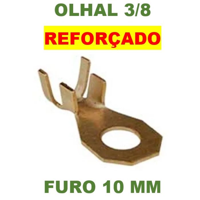 ISO1900026-10MM - TERMINAL OLHAL 3/8 REFORCADO FURO 10MM (20 PCS - VALOR UNIT) - PC