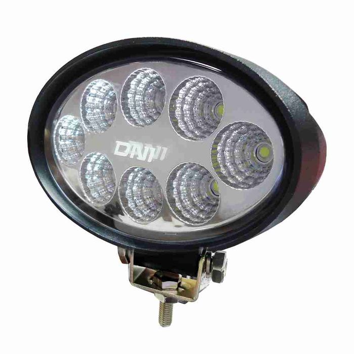 DNI4165 12/24V - FAROL DE LED OVAL 24W COM 8 LEDS - 9 A 48 V - PC