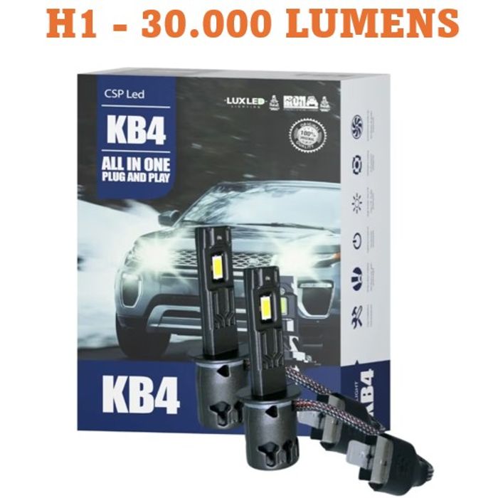 ISO14KB4H1 12V - KIT LAMPADA LED MINI KB4 H1 30000LM 6500K 12V (EMB. COM 02 PECAS - VALOR DO PAR) - KIT