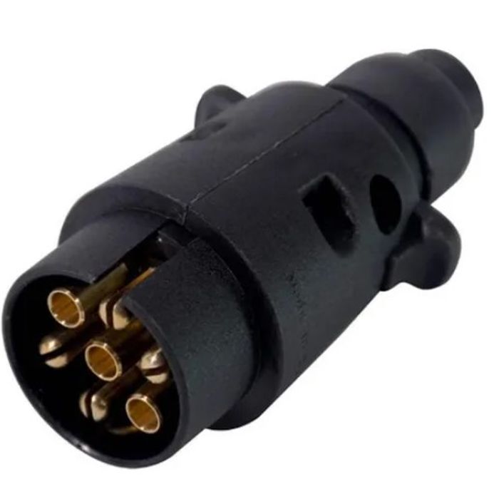 ISO17TM1900 - TOMADA CARRETINHA MACHO 7 POLOS PRETA POLIETILENO (EMB. COM 01 PECA- VALOR UNITARIO) - PC