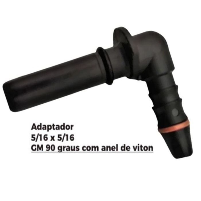ISO1905107 - ADAPTADOR LINHA GM 5/16 X 5/16 90 GRAUS COM ANEL DE VITON (EMB. COM 01 PECA - VALOR UNITARIO) - PC