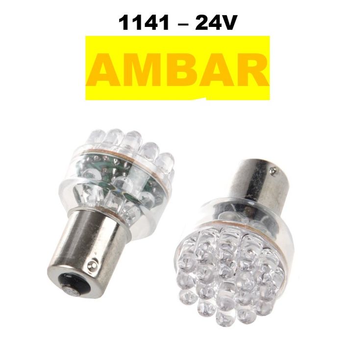 ISO6LD0011A 24V - LAMPADA 1141 12 LEDS 24V AMBAR (EMB. COM 1 PECA- VALOR UNITARIO) - PC