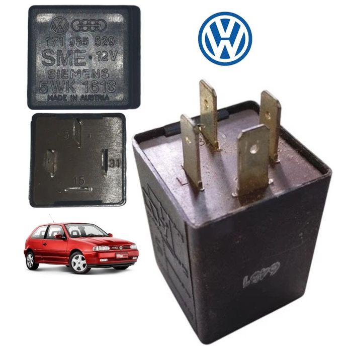 SIEM-171955529 - RELE LIMPADOR VIDRO TRASEIRO VW/ AUDI 12V 4 TERMINAL - DNI0355 (EMB. COM 01 PECA - VALOR UNITARIO) - PC