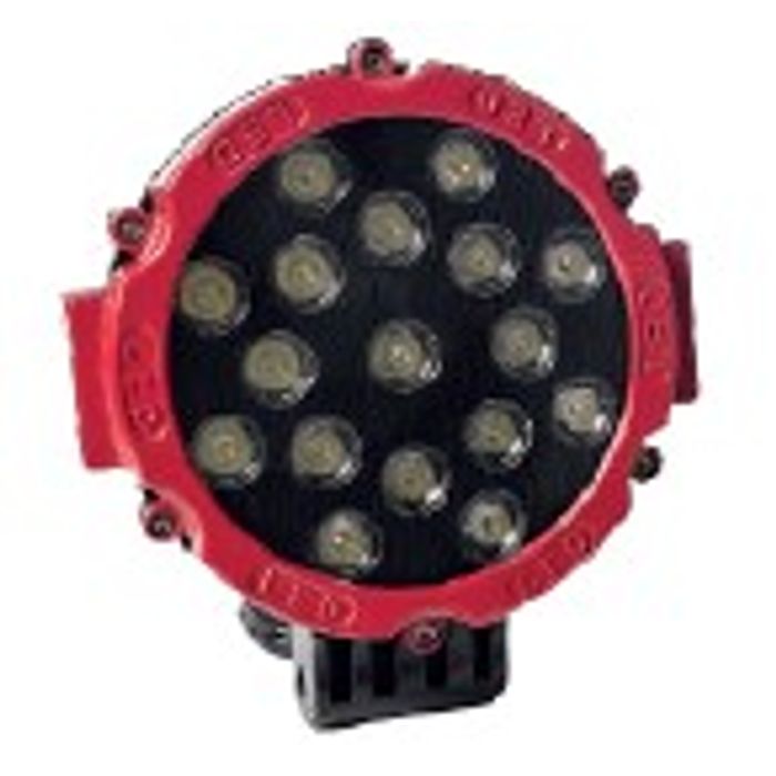 ISO14F1412 12/24V - FAROL LED REDONDO VERM. 17X15,5X4,2 CM 51W- 12/24V (EMB. 01 PC- VALOR UNITARIO) - PC