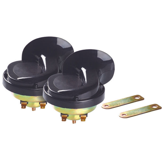 GB1054 12V - BUZINA CARACOL GRAVE AGUDO 12V (EMB. COM 02 PECAS- VALOR DO JOGO) - JG