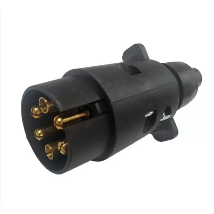 ISO17TC0011B - TOMADA CARRETINHA MACHO 6 POLOS PRETA POLIETILENO - PC