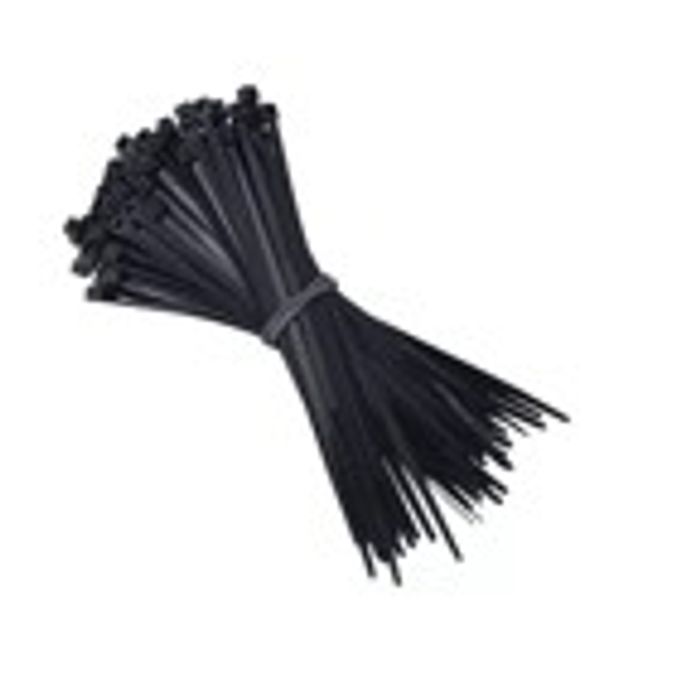 ISO105062 - 20 CM - ABRACADEIRA NYLON PRETA 200 X 3,6MM (EMB. COM 100 PCS - VALOR DO CENTO) - CT