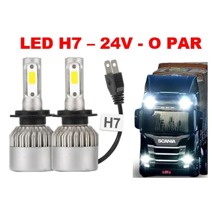 ISO14LFV24 H7 24V - KIT LAMPADA FAROL LED H7 24V 280000LM 36W 6500K (EMB. COM 02 PC- VALOR DO PAR) - KIT