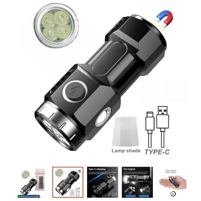 ISO6CBL6972 - LANTERNA RECARREGAVEL LED (EMB. COM 1 PEÇA - VALOR UNITARIO) - PC