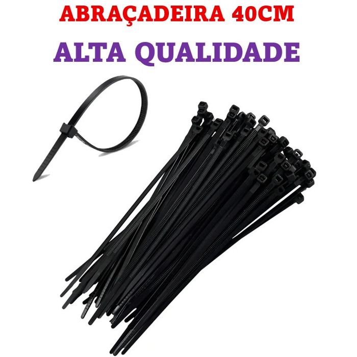 ISO17AB5040 - ABRACADEIRA 40 CENTIMETRO PRETA (EMB. COM 100 PECAS - VALOR DO CENTO) - CT