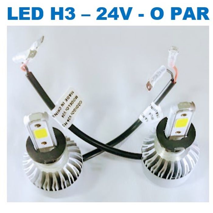 ISO14LFV24 H3 24V - KIT LAMP. FAROL LED 24V- H3/ 36W/ 280000LM/ 6500K (EMB. COM 02 PC- VALOR DO PAR) - KIT