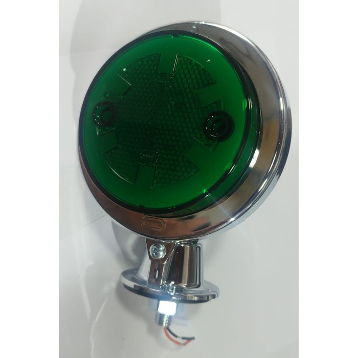 ISO20B056 VD 12/24V - LANTERNA BOJUDA LED VERDE 12/24V CROMADA (KIT COM CARCACA E LANTERNA) - PC