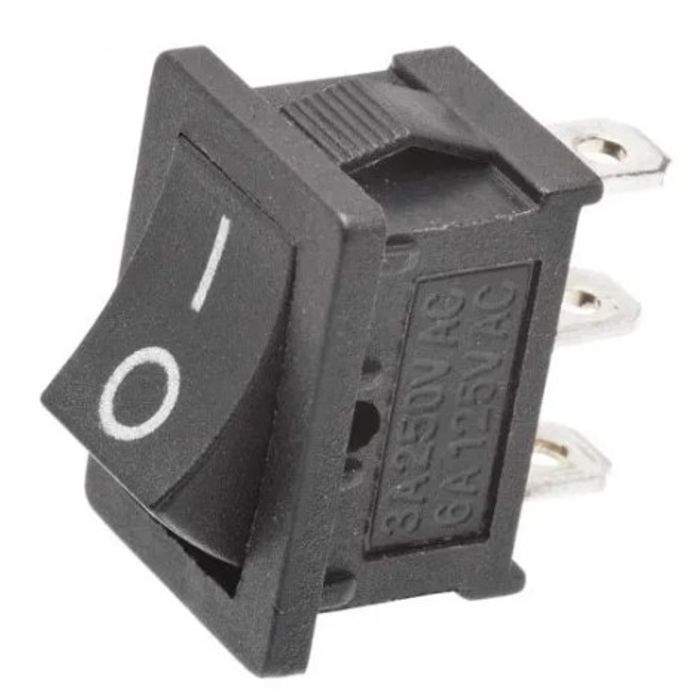 ISO6IT2190 QD3  - CHAVE ON/OFF/ON QUADRADA (GANGORRA) 3 TERMINAIS/ 3 POSICAO 15X21MM - 6A 250V  (EMB. COM 1 PECA- VALOR UNITARIO) - PC