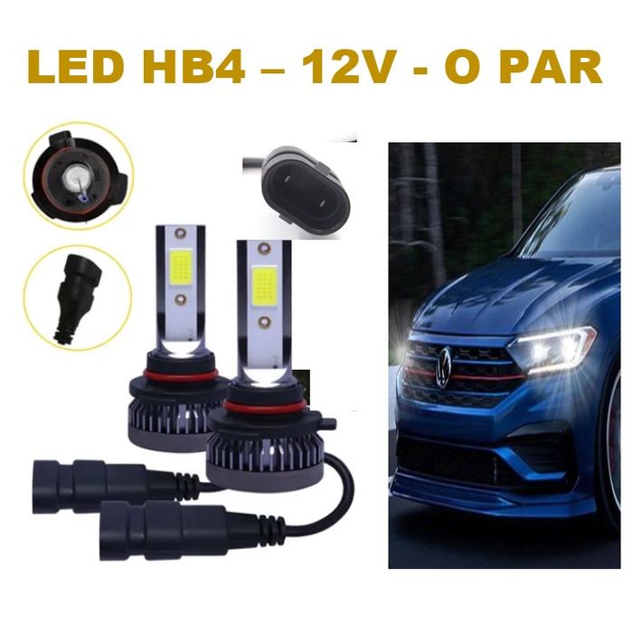 ISO14LFY3 HB4 12V - KIT LAMPADA FAROL LED HB4 12V 9006 MINI 36W 20000LM 6500K (EMB. COM 02 PC- VALOR DO PAR) - KIT