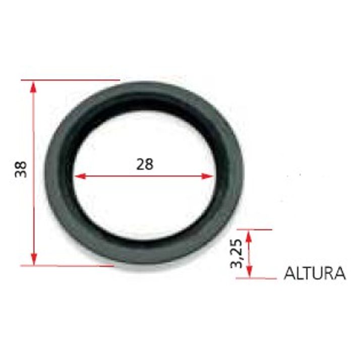 ISO7-3711 - RETENTOR TAMPA PARTIDA BOSCH MERCEDES/ ALFA - 38 X 28 X 3,25 MM (EMB. COM 01 PECA - VALOR UNITARIO) - PC