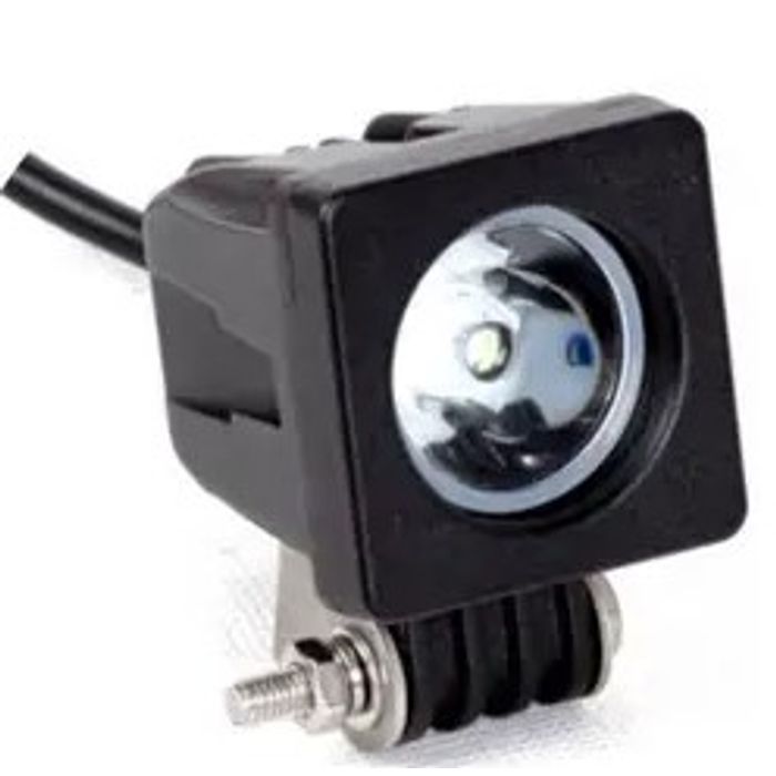 ISO14F5992 12/24V - FAROL AUX. LED 12/24V QUADRADO 5X5CM / 1LED 10W (EMB. 01 PC- VALOR UNITARIO) - PC