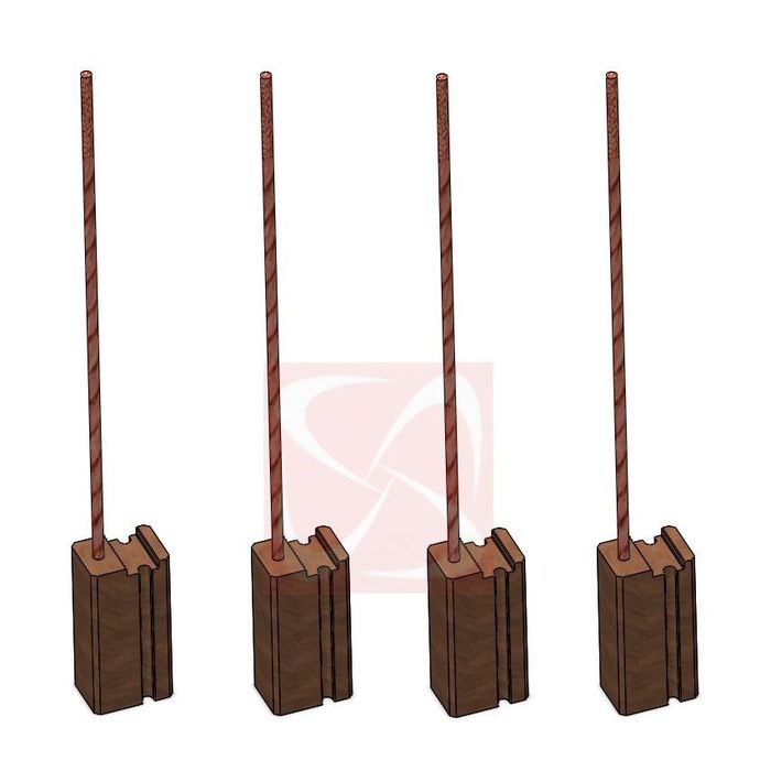 EE-X-VEN-01 -12V - ESCOVA ELETROVENTILADOR FIESTA/ AUDI/ NISSAN 12V - 8,4X6,1X17,2  (EMB. COM 01 JOGO DE 4 ESCOVAS - VALOR DO KIT) - JG