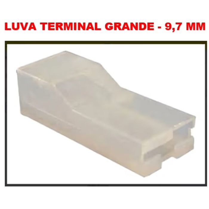 ISO1901804 - LUVA TERMINAL ENCAIXE GRANDE 9,7MM COM 50 UNID. - VALOR UNITARIO - PC