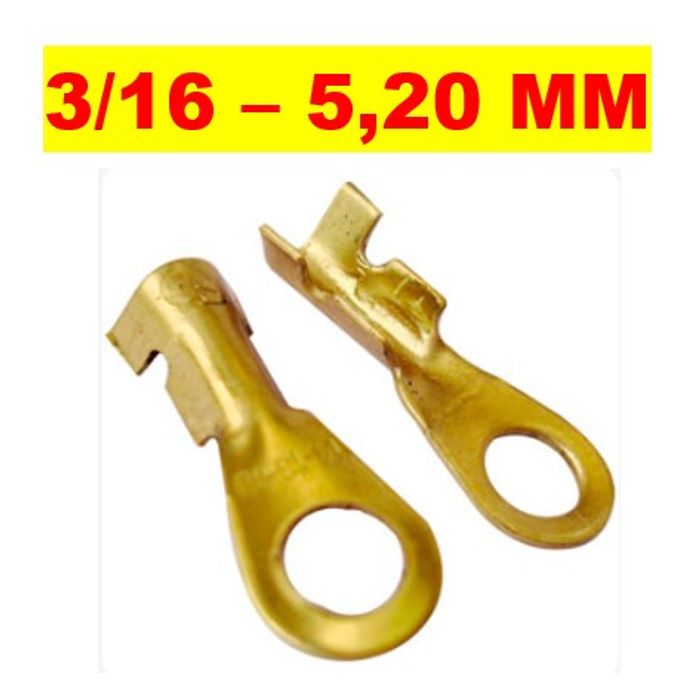 ISO80132-S - 3/16 - TERMINAL OLHAL 3/16 - 5,20 MM (EMB. COM 100 PECAS - VALOR DO CENTO) - CT