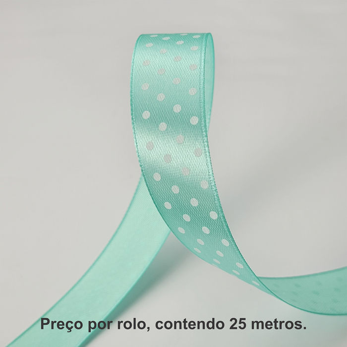 FITA CETIM ESTAMPADA - AMFCE504 VERDE BEBÊ