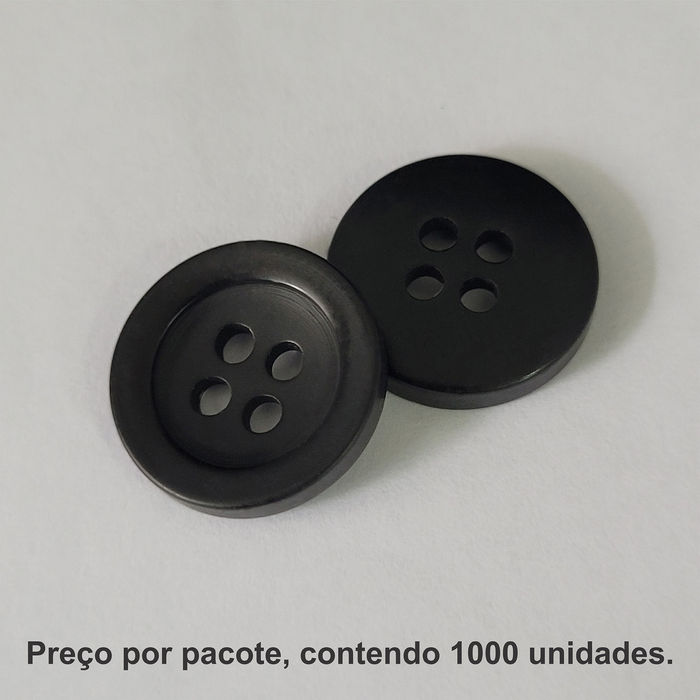 PRO 1114 - BOTÃO PRETO - PACOTE COM 1000 UNIDADES