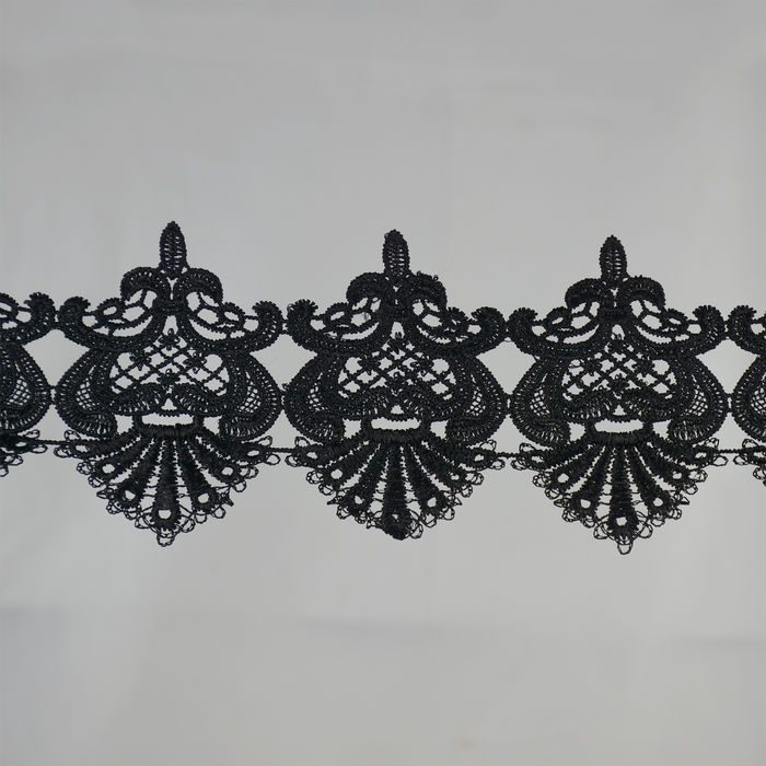 RG 1072 - RENDA GUIPIR PRETA - PACOTE COM 13 METROS