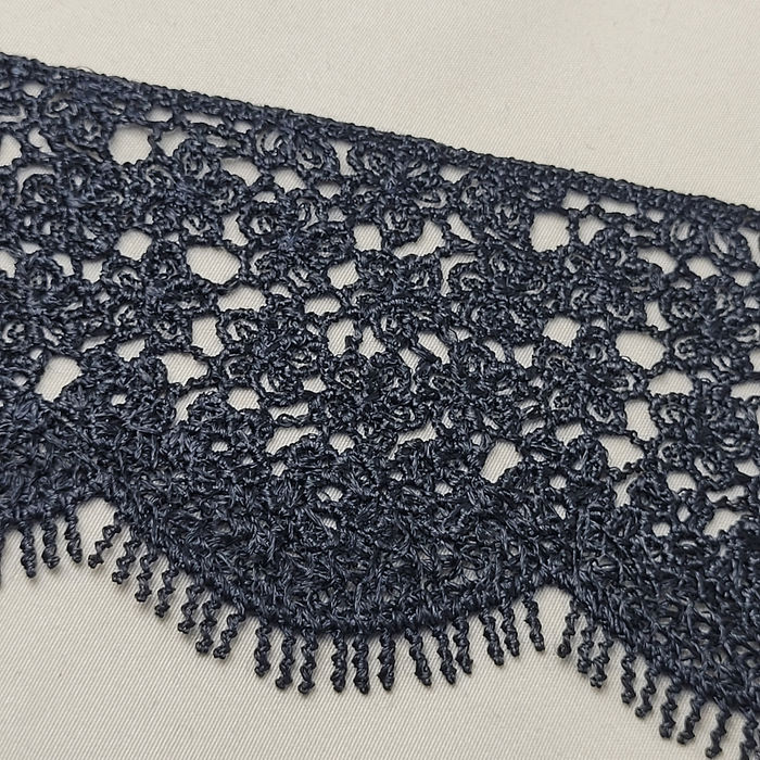 RG 1089 - RENDA GUIPIR PRETA - PACOTE COM 13 METROS