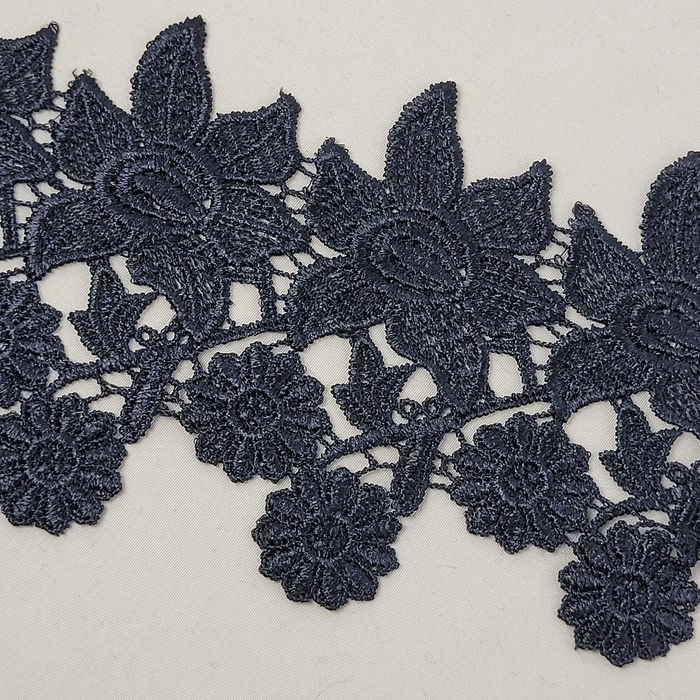 RG 1093 - RENDA GUIPIR PRETA - PACOTE COM 13 METROS