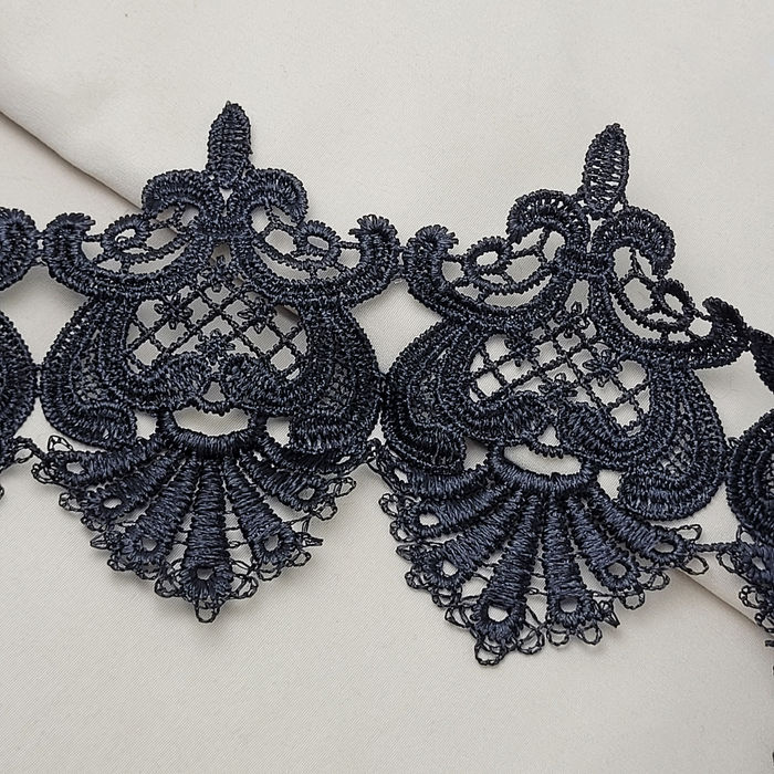 RG 1072 - RENDA GUIPIR PRETA - PACOTE COM 13 METROS