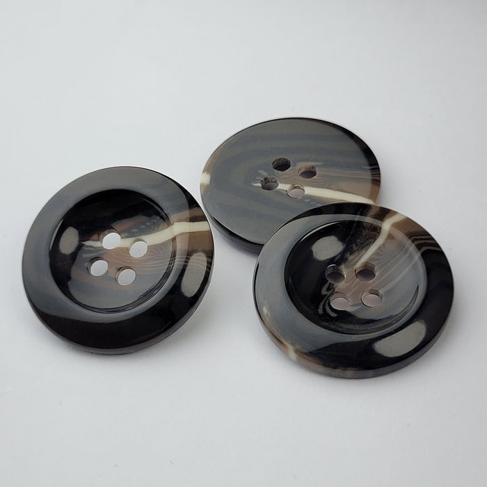 5155 - BOTÃO RAJADO PRETO - PACOTE COM 1000 UNIDADES