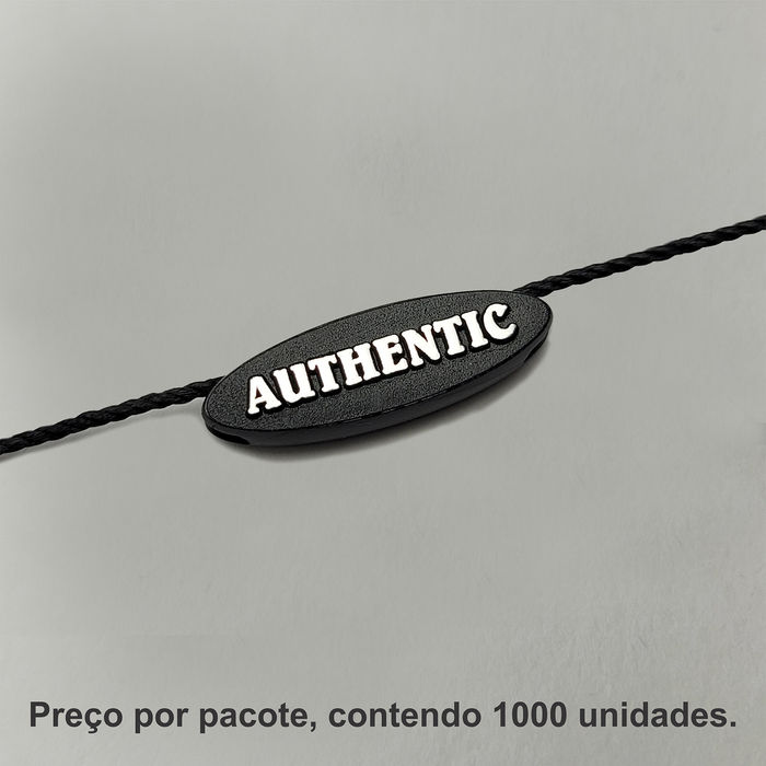 8022 - LACRE DE SEGURANCA PRETO/ PRATA - PACOTE COM 1000 UNIDADES