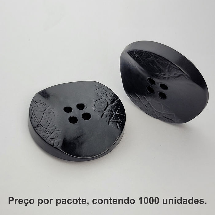5447 - BOTÃO PRETO FOSCO - PACOTE COM 1000 UNIDADES