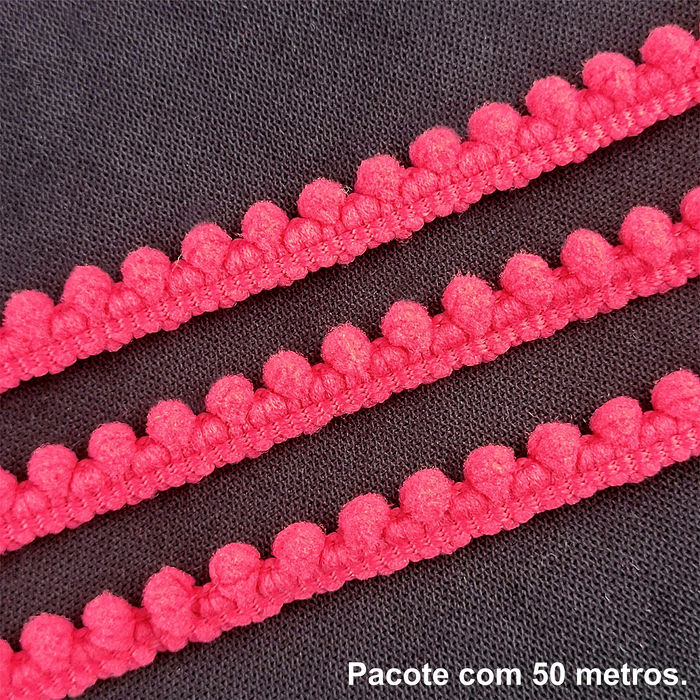R 3076 - RENDA PINK - PACOTE COM 50 METROS