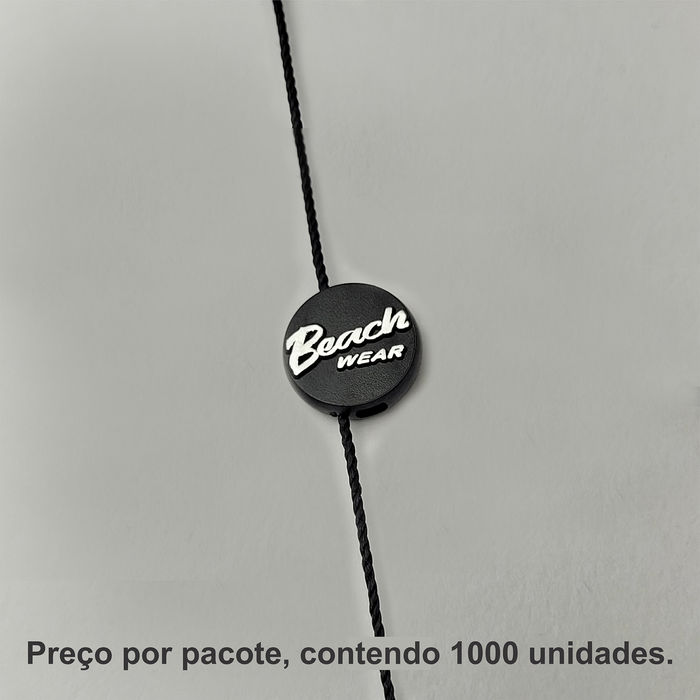 8018 - LACRE DE SEGURANÇA PRETO/ PRATA - PACOTE COM 1000 UNIDADES