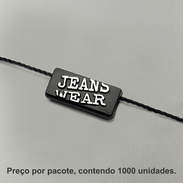 8017 - LACRE DE SEGURANÇA PRETO/ PRATA - PACOTE COM 1000 UNIDADES