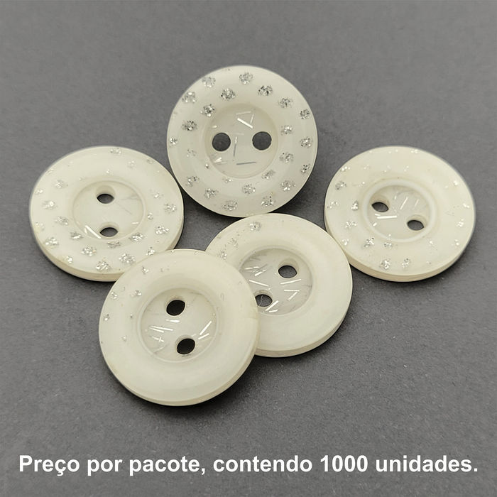 5210 - BOTÃO BRILHO GLITTER - PACOTE COM 1000 UNIDADES
