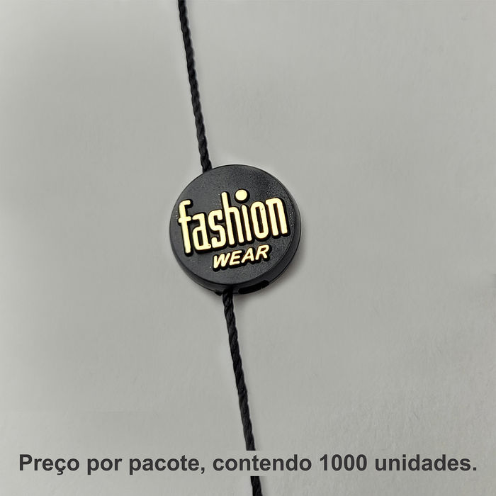 8019 - LACRE DE SEGURANCA PRETO/ DOURADO - PACOTE COM 1000 UNIDADES