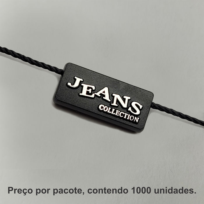 8013 - LACRE DE SEGURANCA PRETO/ PRATA - PACOTE COM 1000 UNIDADES