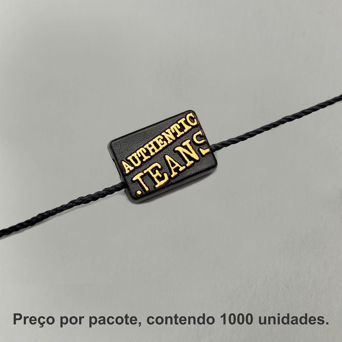 8014 - LACRE DE SEGURANÇA PRETO/ COBRE - PACOTE COM 1000 UNIDADES