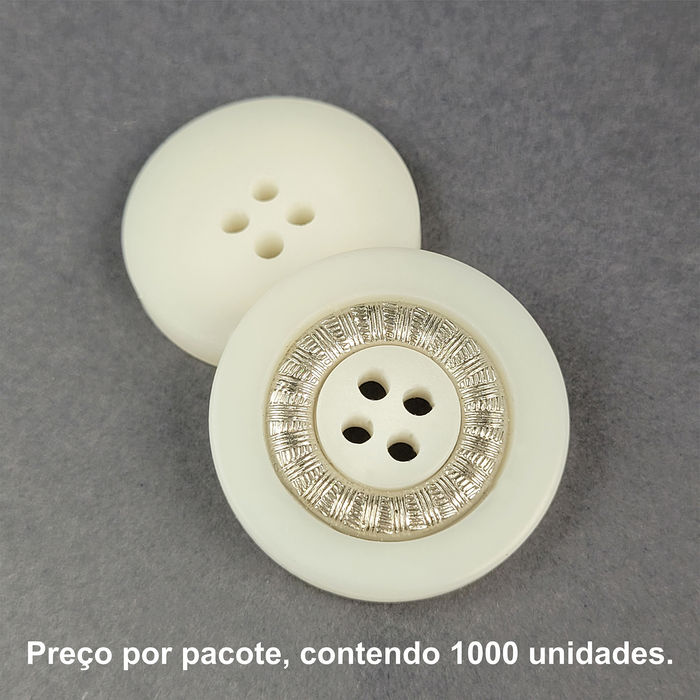 5429 - BOTÃO FOSCO CROMADO - PACOTE DE 1000 UNIDADES