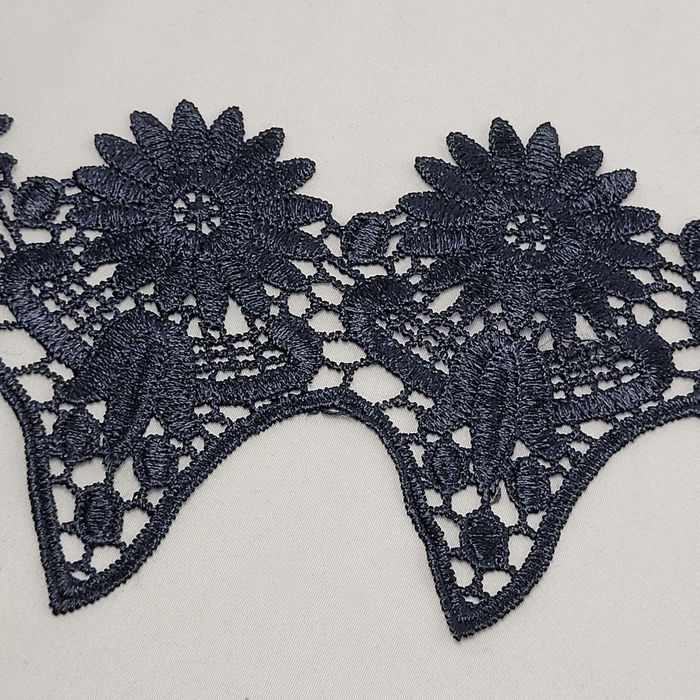 RG 1087 - RENDA GUIPIR PRETA - PACOTE COM 13 METROS