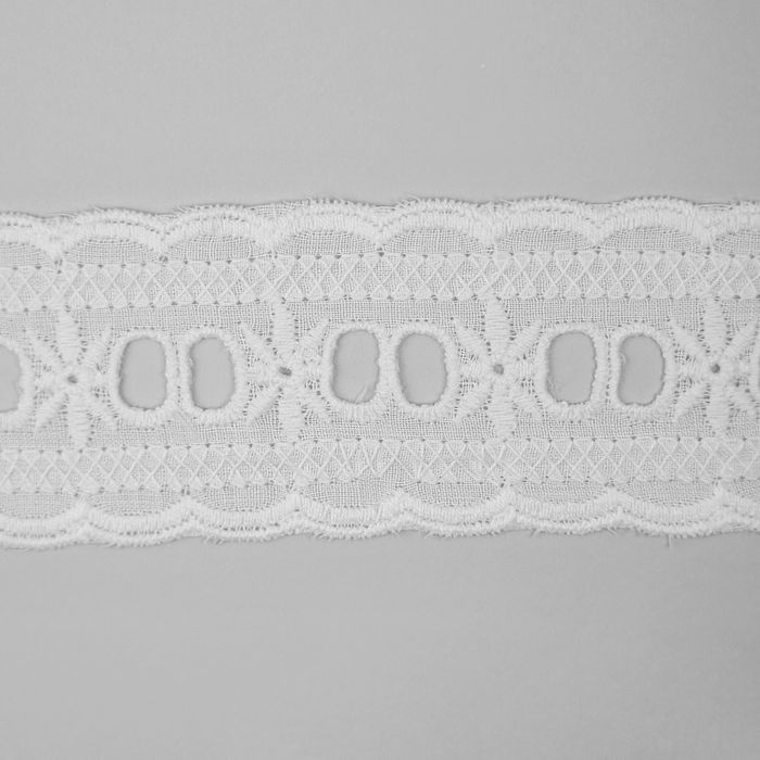 BI 209 - BORDADO INGLÊS BRANCO - PREÇO POR PACOTE