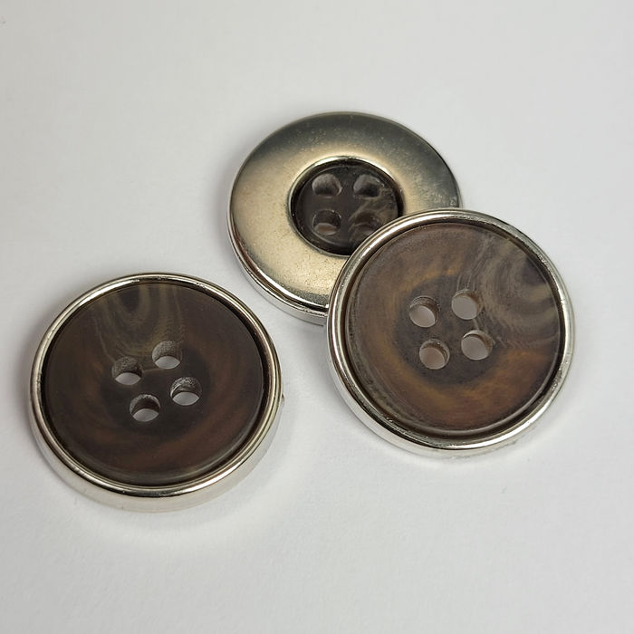 5161 - BOTÃO RAJADO MARROM  - PACOTE COM 1000 UNIDADES