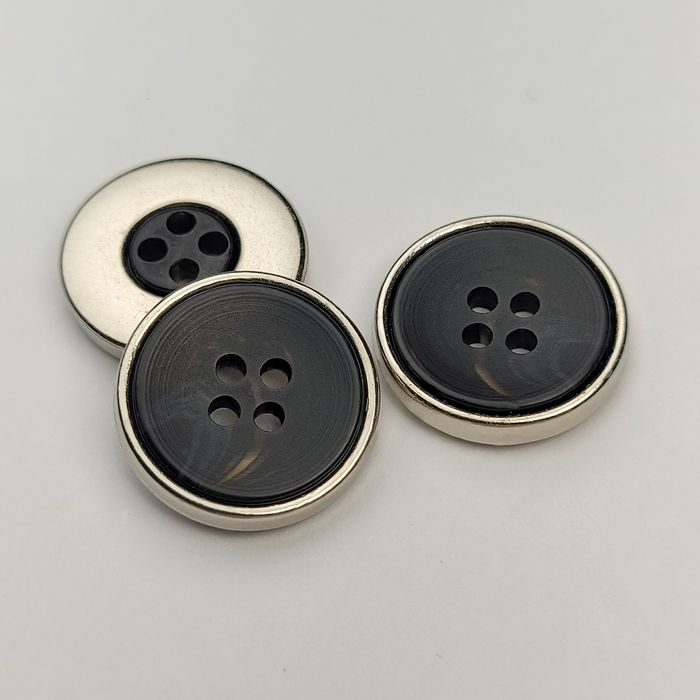 5161 - BOTAO RAJADO PRETO - PACOTE COM 1000 UNIDADES