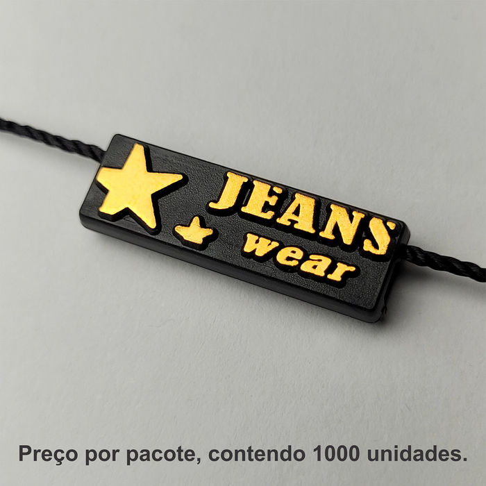 8026 - LACRE DE SEGURANCA PRETO/ COBRE - PACOTE COM 1000 UNIDADES