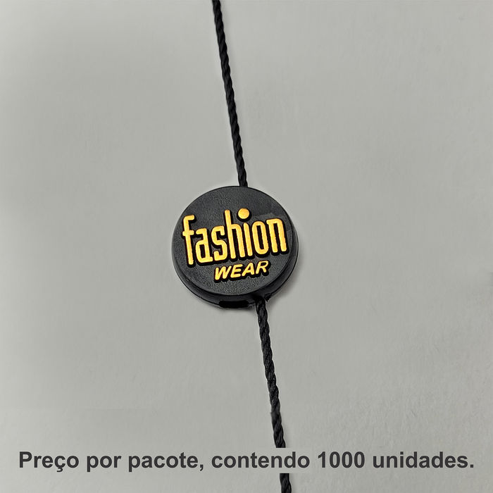 8019 - LACRE DE SEGURANCA PRETO/ COBRE - PACOTE COM 1000 UNIDADES