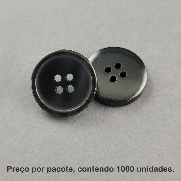 PRO 1133 - BOTÃO PRETO - PACOTE COM 1000 UNIDADES