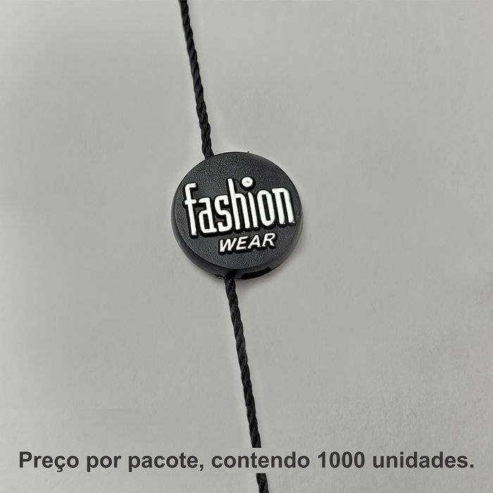 8019 - LACRE DE SEGURANCA PRETO/ PRATA - PACOTE COM 1000 UNIDADES
