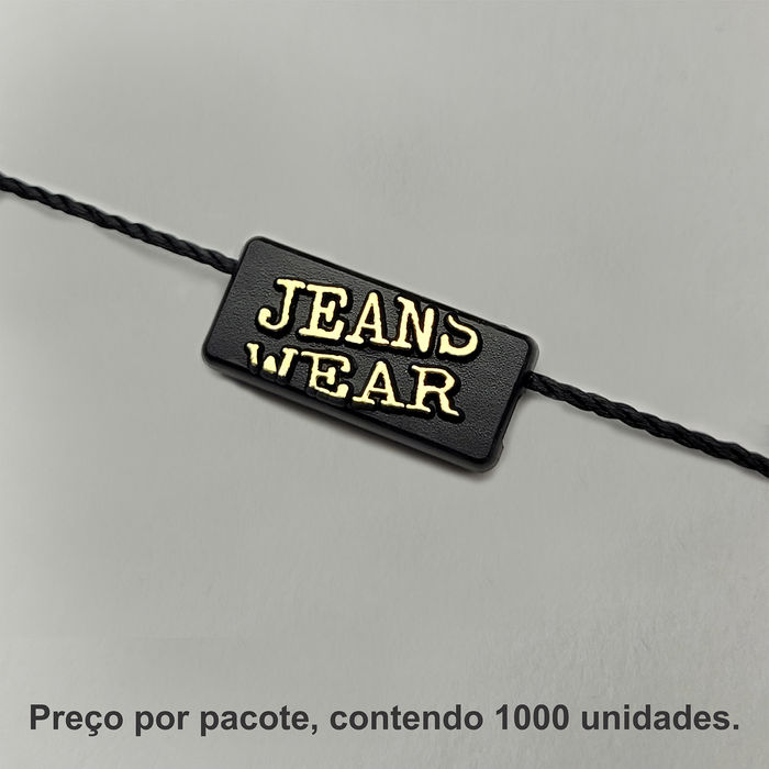 8017 - LACRE DE SEGURANÇA PRETO/ DOURADO - PACOTE COM 1000 UNIDADES