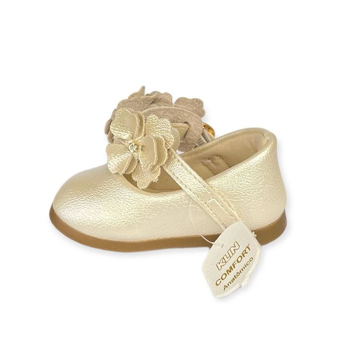 Sapatilha Klin Princesa Baby Infantil Feminino Cor Dourado